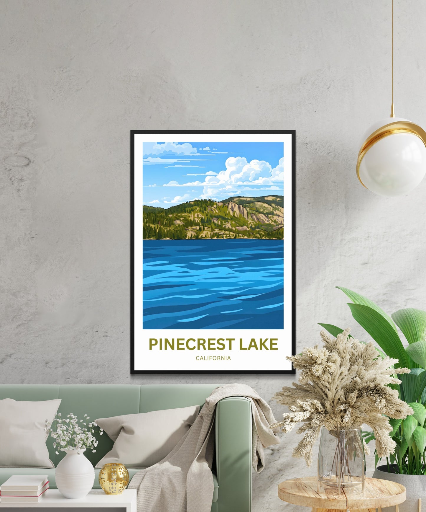 Pinecrest Lake Travel Poster - Nature’s Quiet Haven