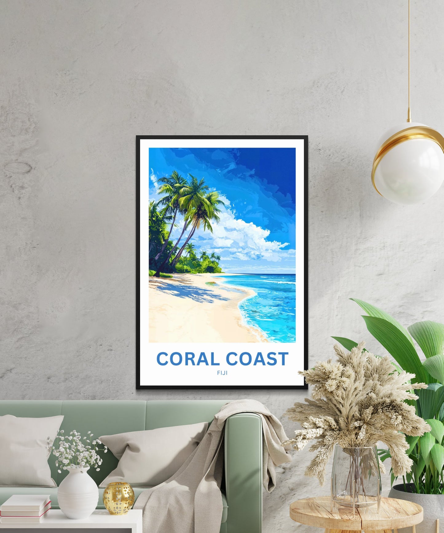 Coral Coast, Fiji Travel Poster