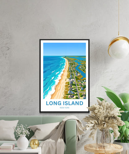 Long Island Travel Poster -  Coastline