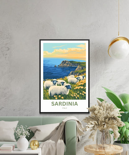 Sardinia Travel Poster - Heart of Sardinia