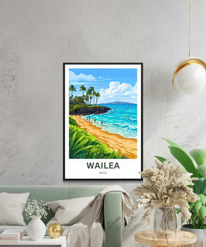 Wailea Travel Poster -  Hawaiian Escape