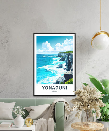 Yonaguni Travel Poster - Japan Captivating Cliffs
