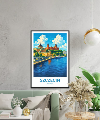 Szczecin Travel Poster -  Poland