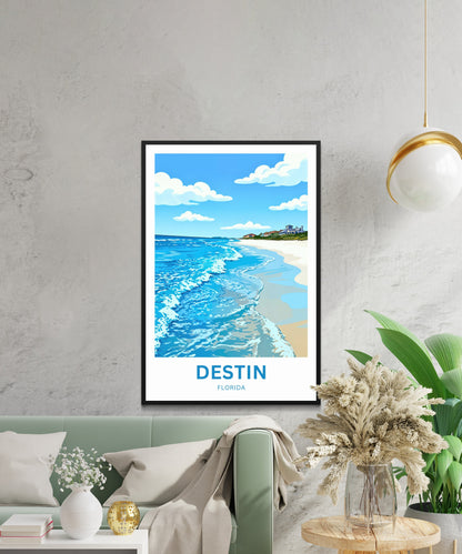 Destin, Florida Travel Poster - Calming Waters