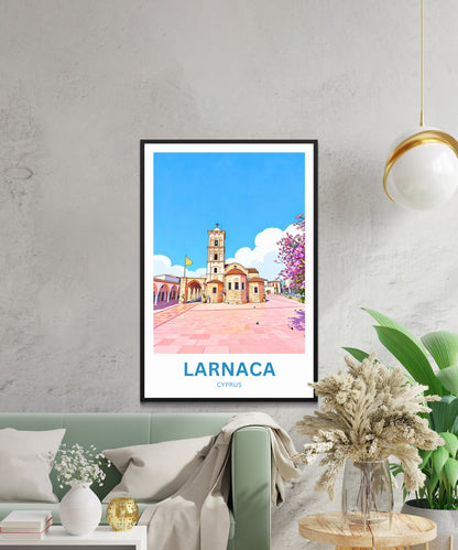 Larnaca Travel Poster - Famous Captivating Church