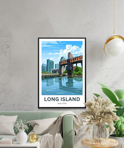 Long Island Travel Poster -  Oceanfront
