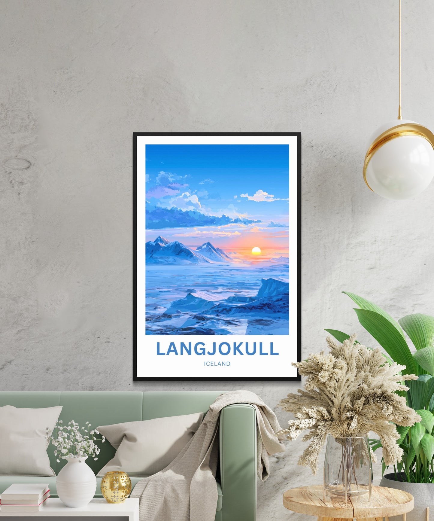 Langjökull Travel Poster - Iceland’s Icy Giant
