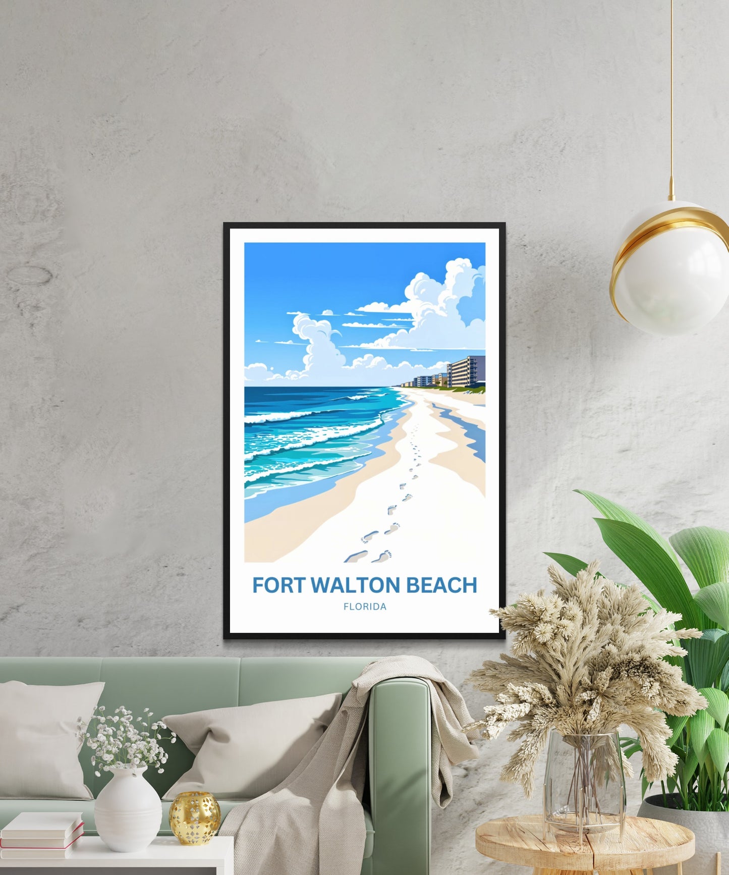 Fort Walton Beach Travel Poster - Beachside Memories