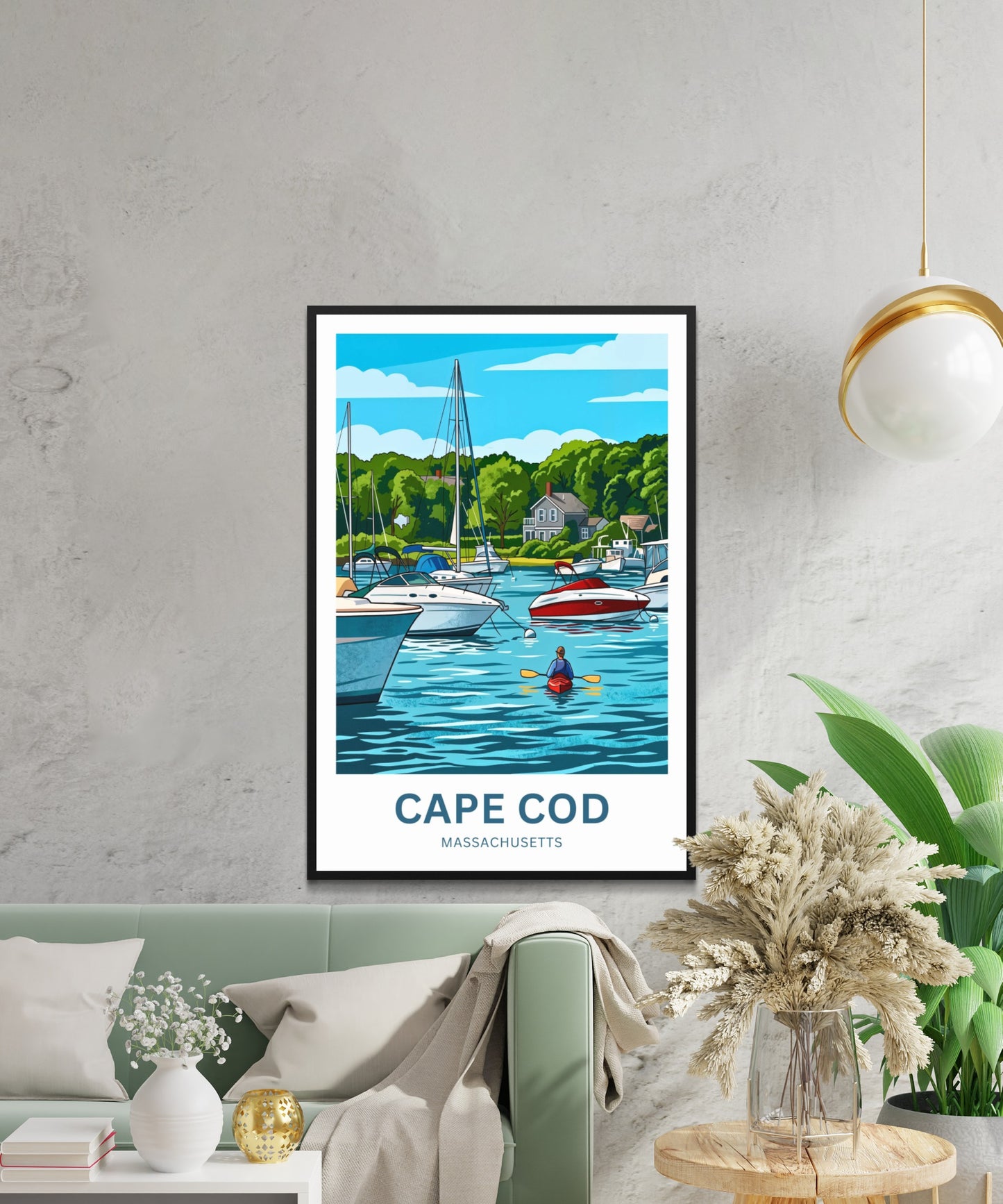 Cape Cod Travel Poster - Sails into Adventure