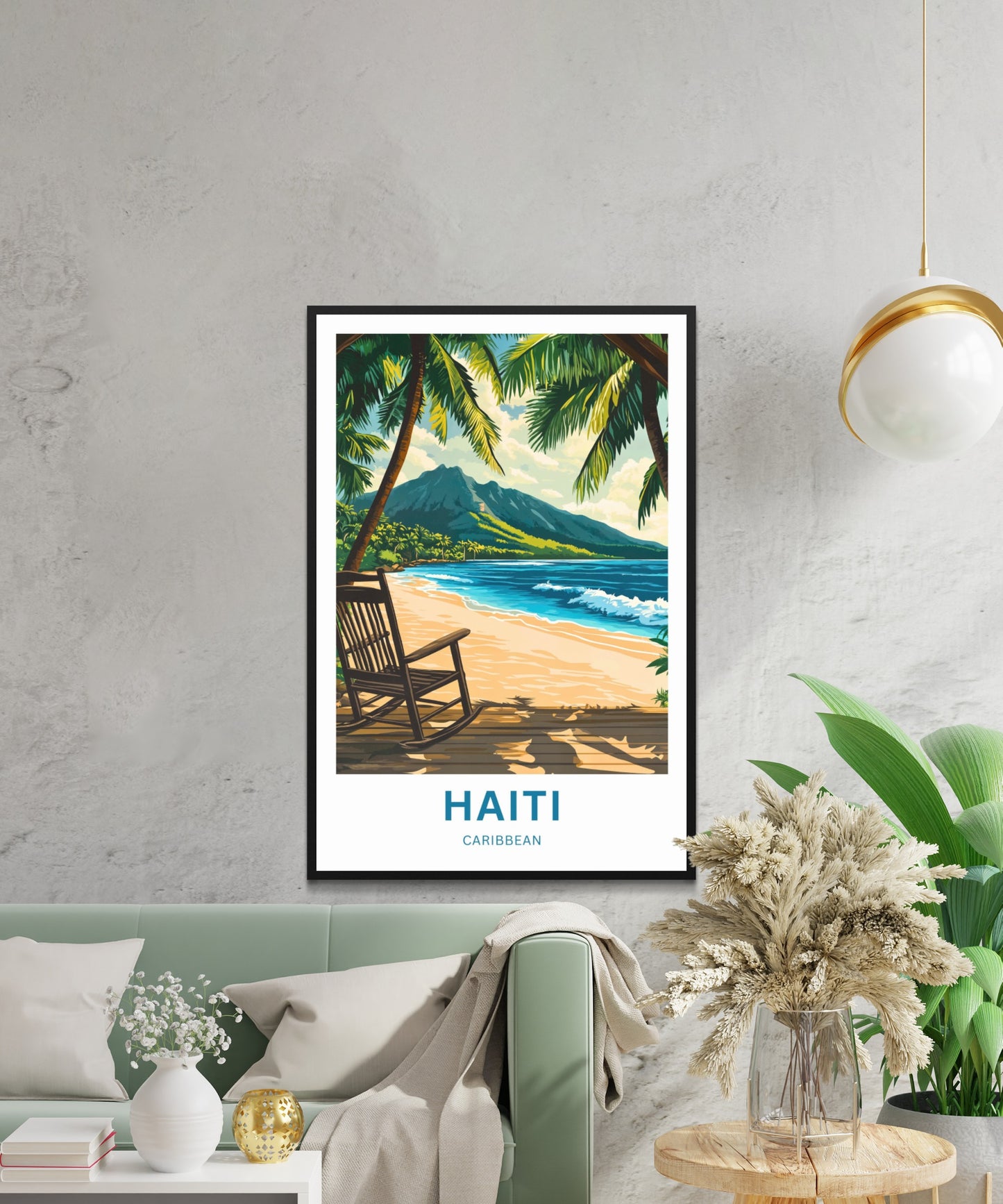 Haiti Travel Poster - Beneath Caribbean Skies
