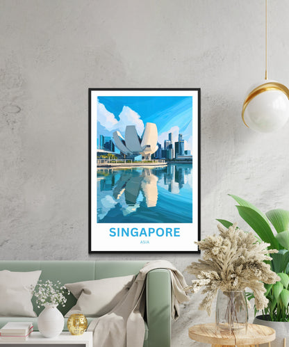 Singapore Travel Poster - Urban Symphony