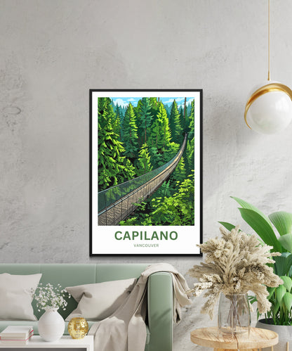 Capilano Suspension Bridge  Travel Poster