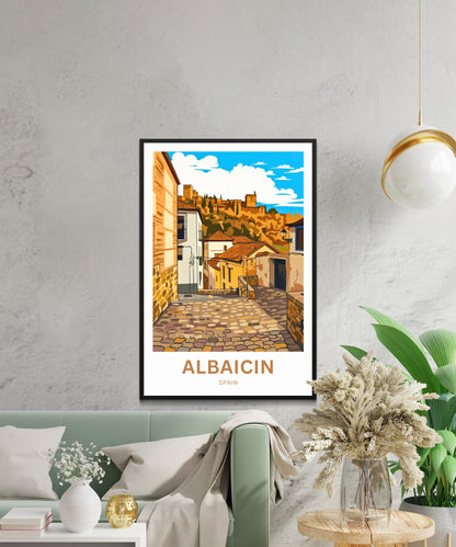 Albaicín Travel Poster - Spain