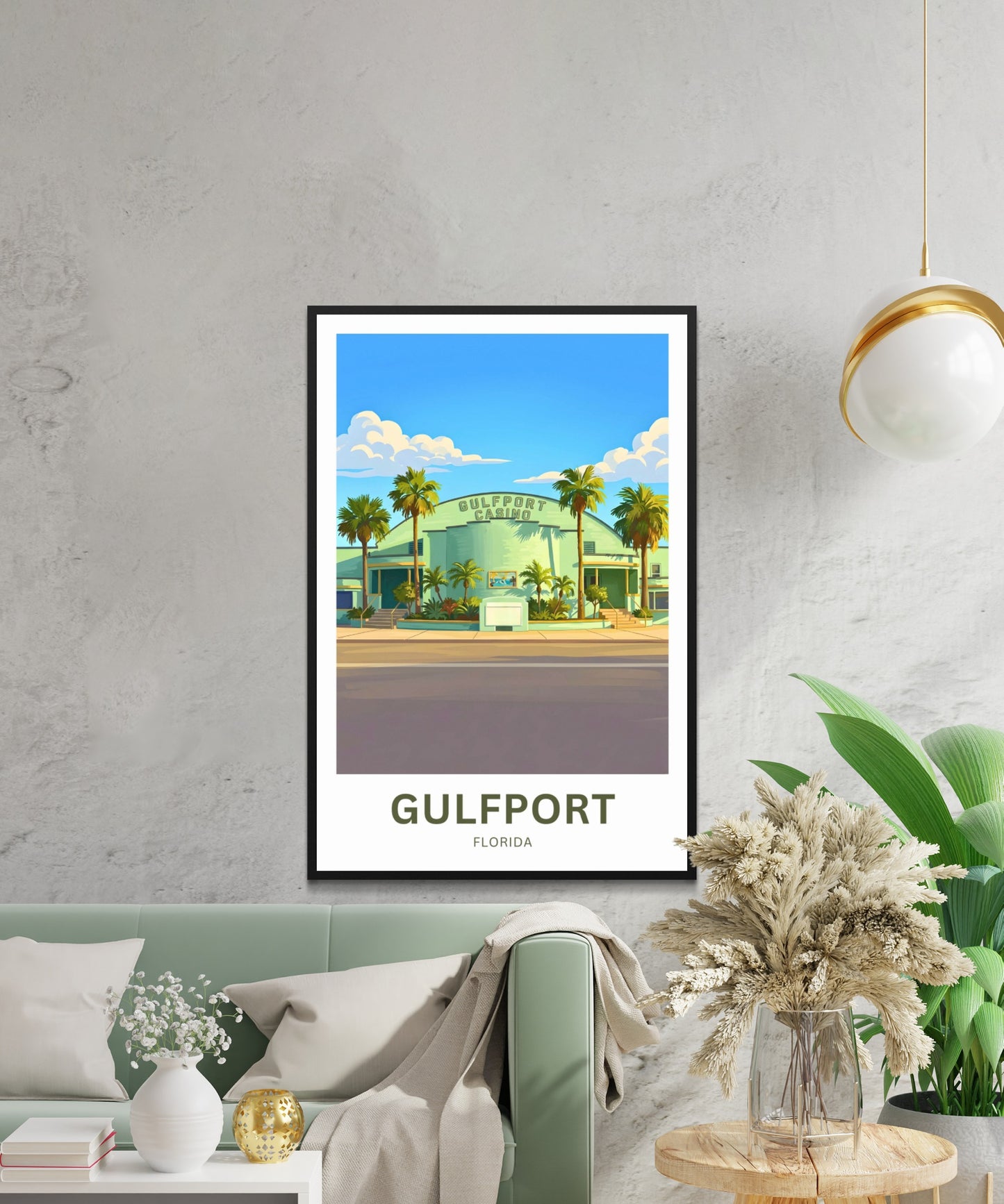 Gulfport, Florida Travel Poster - Marina