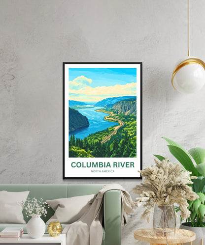 Columbia River Travel Poster- Wonders of the Columbia Gorge