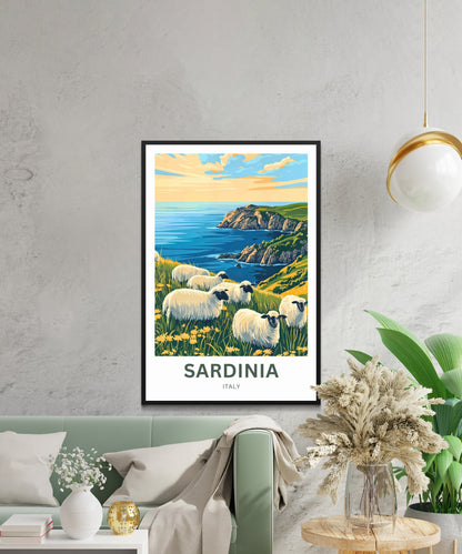 Sardinia Travel Poster - Where the Shepherds Roam