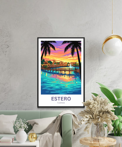 Estero Travel Poster - Coastal Living