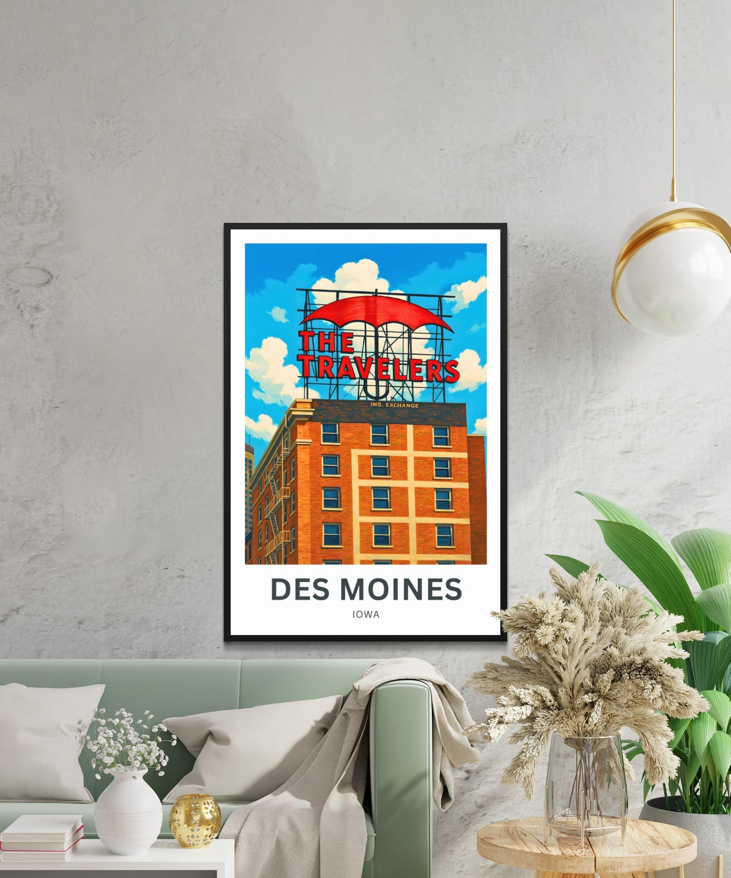 Des Moines Travel Poster - Iowa