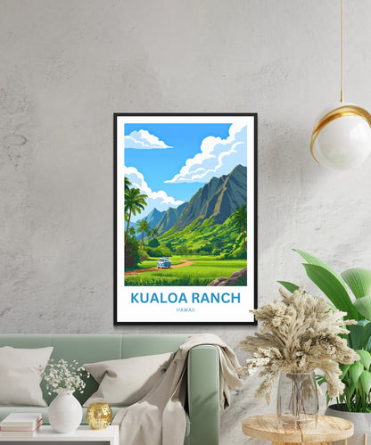Kualoa Ranch  Travel Poster - Sacred valleys
