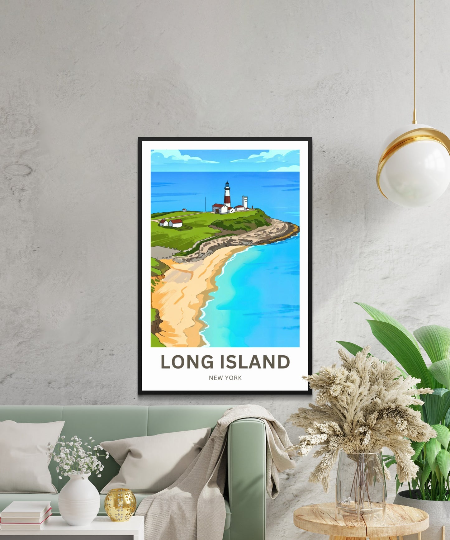 Long Island Travel Poster -  Montauk Point Escape