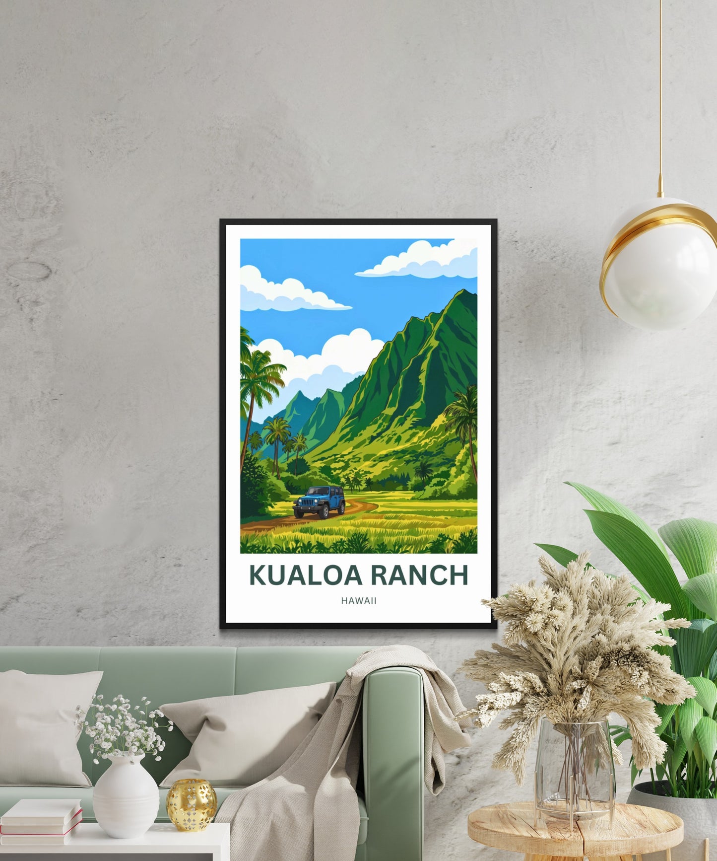 Kualoa Ranch  Travel Poster - Ancient lands