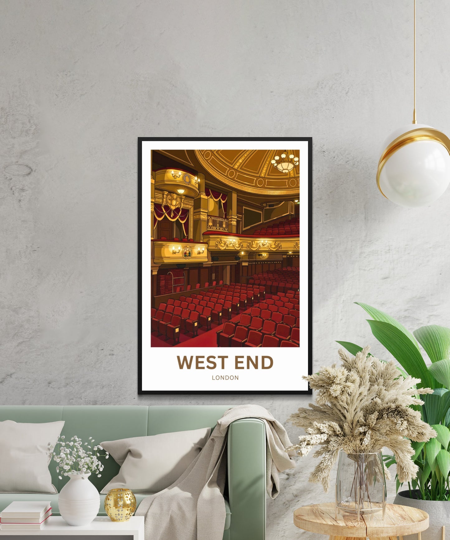West End Travel Poster - London Theatre View