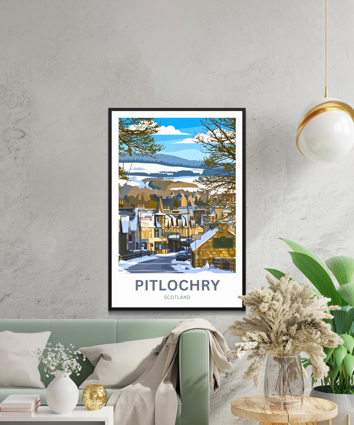 Pitlochry, Scotland Travel Poster