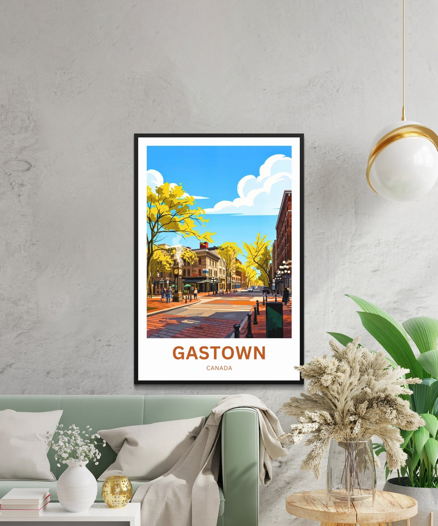 Gastown Travel Poster - Steam Clock Stroll