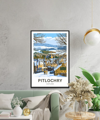 Pitlochry, Scotland Travel Poster - Gateway to the Highlands