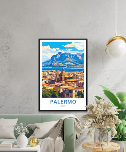 Palermo Travel Poster- Heart of Sicily