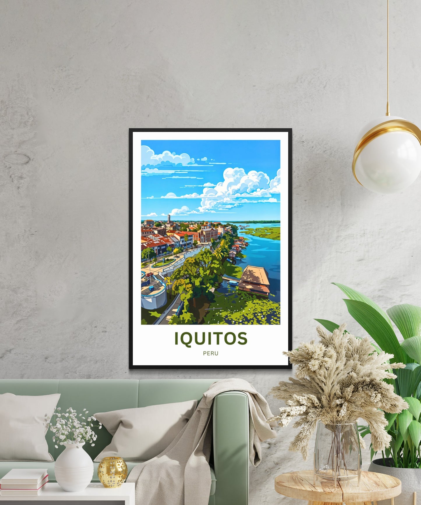 Iquitos Travel Poster - Local Life View