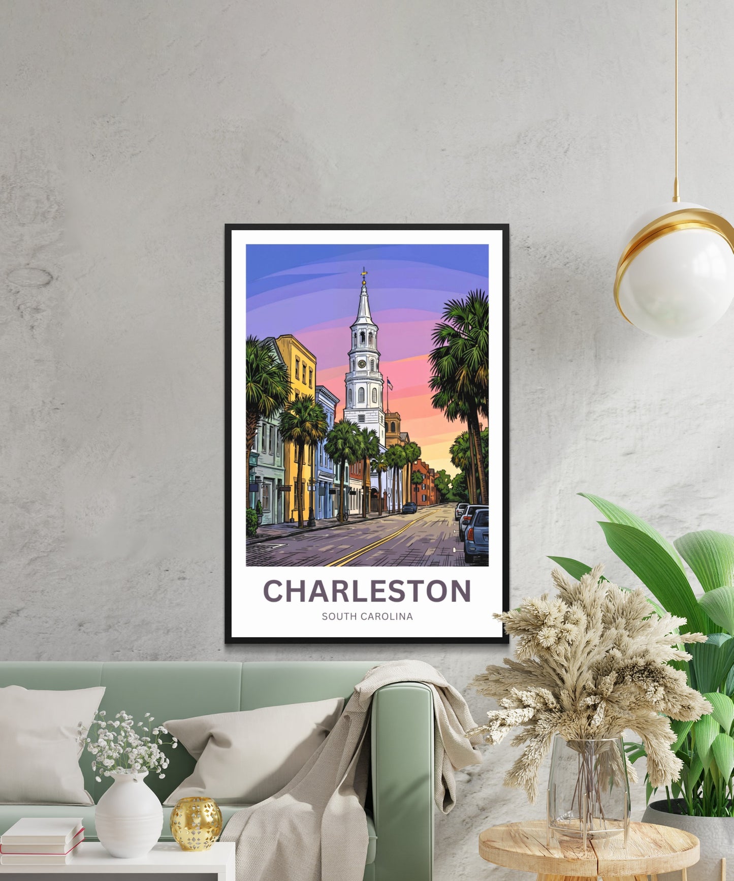 Charleston Historic District Travel Poster - Heritage Streets