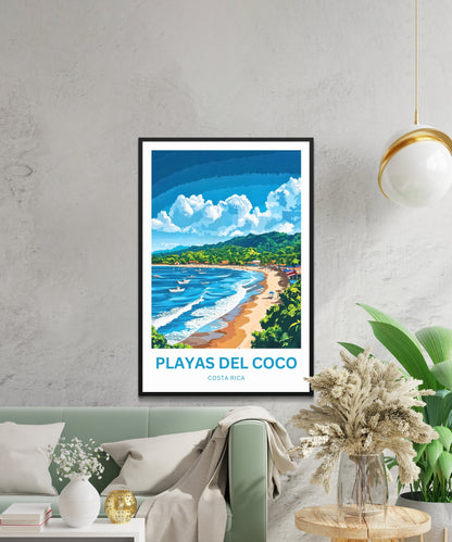 Playas del Coco Travel Poster  - Costa Rica Beach