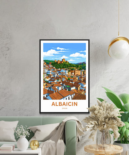 Albaicín Travel Poster - District Breathtaking Aerial View