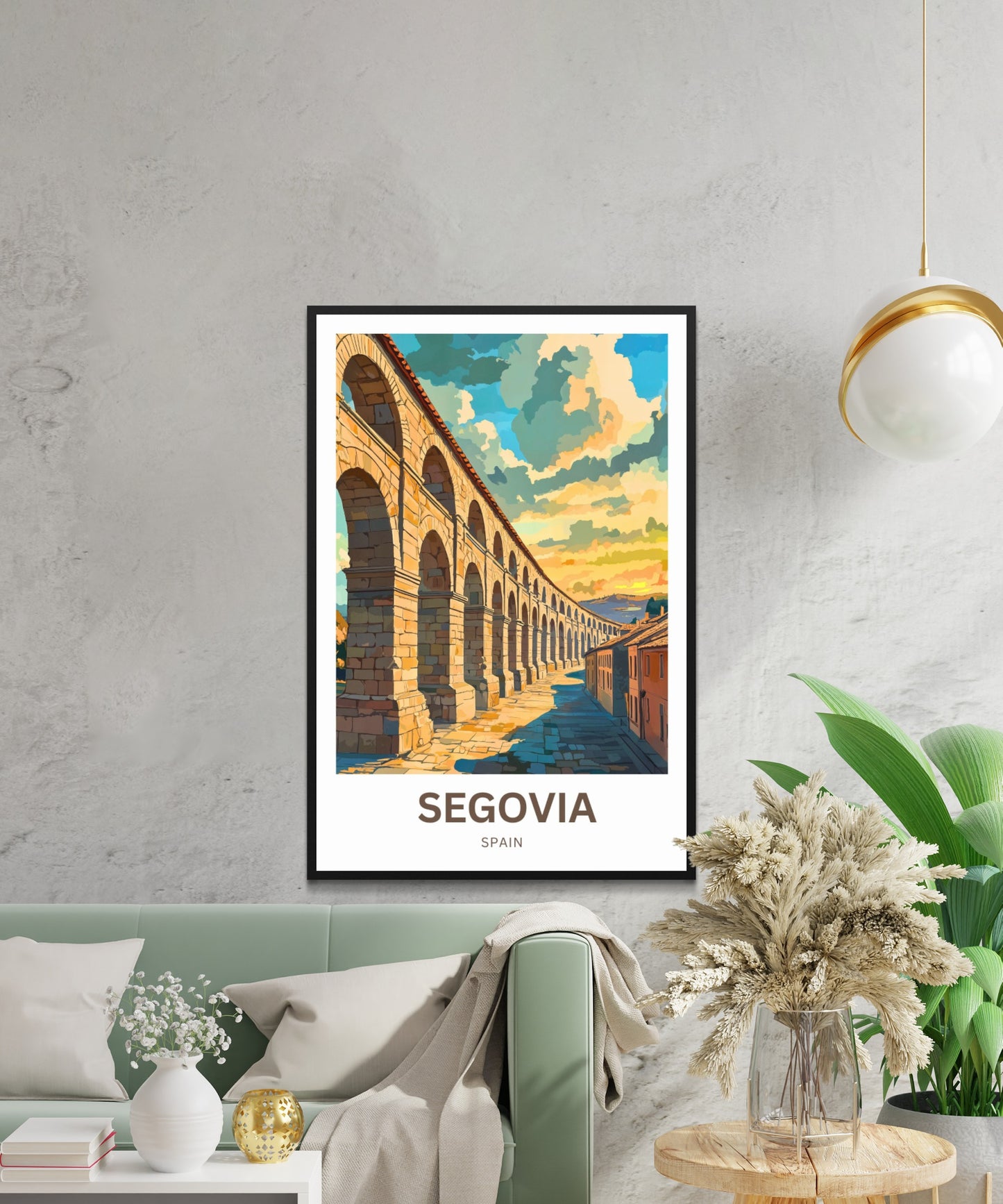 Segovia Travel Poster - Home of the Aqueduct