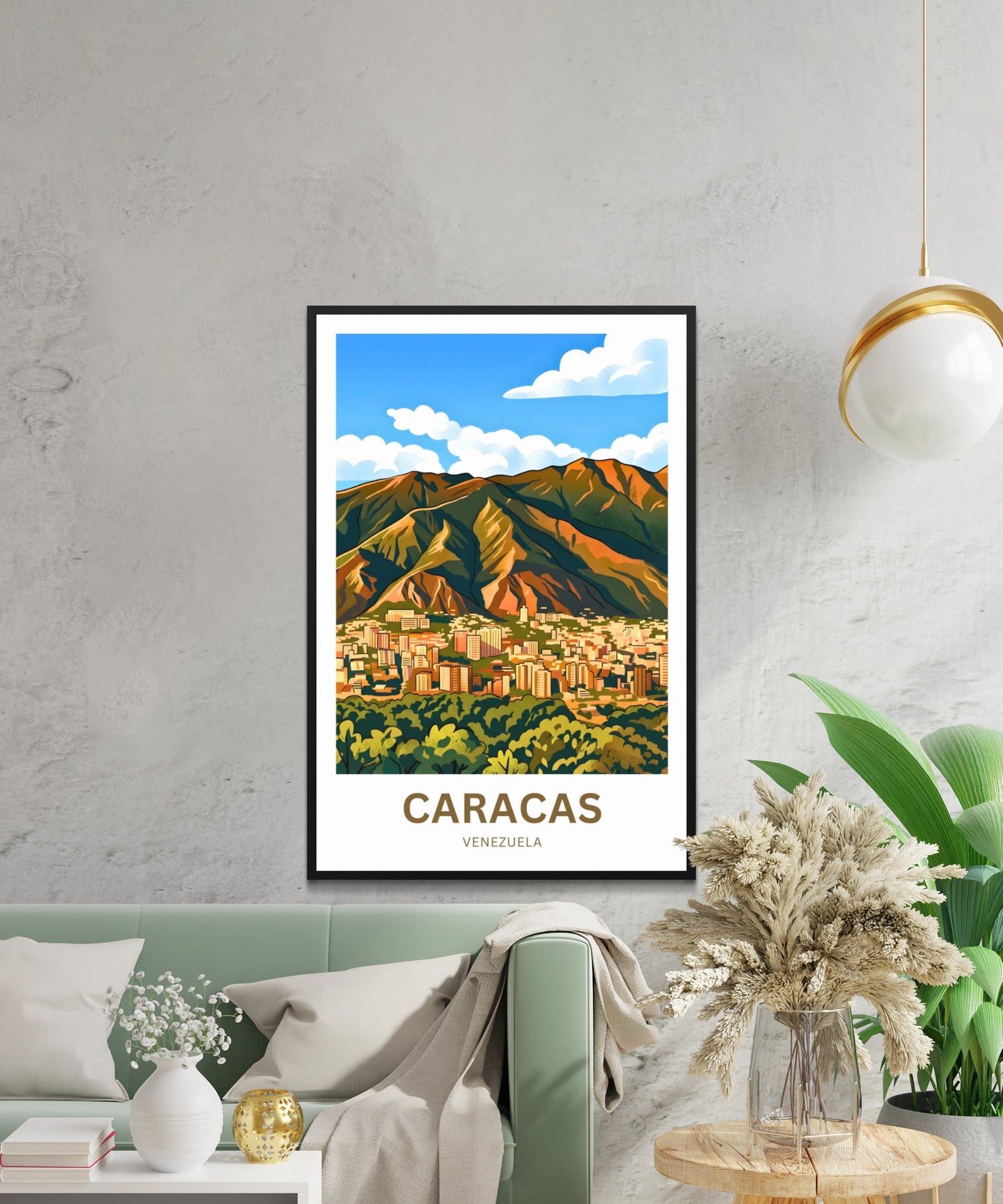Caracas Travel Poster - Sunrise Over