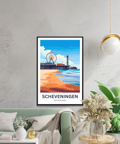 Scheveningen Travel Poster- Netherlands