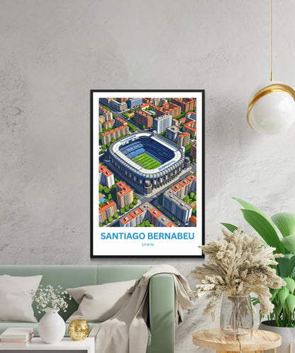 Santiago Bernabéu Stadium Travel Poster - Football Royalty