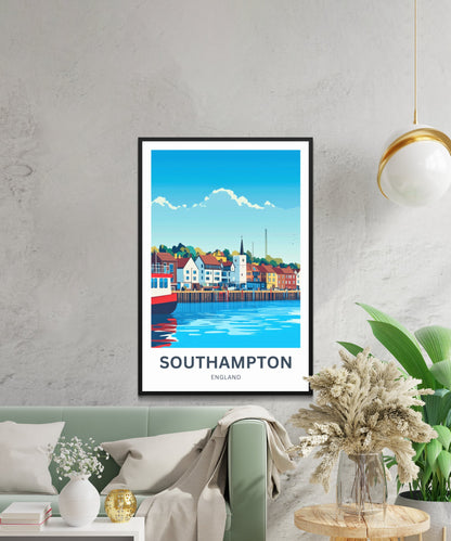 Southampton Travel Poster- England