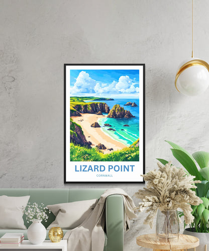 Lizard Point Travel Poster - Cornwall