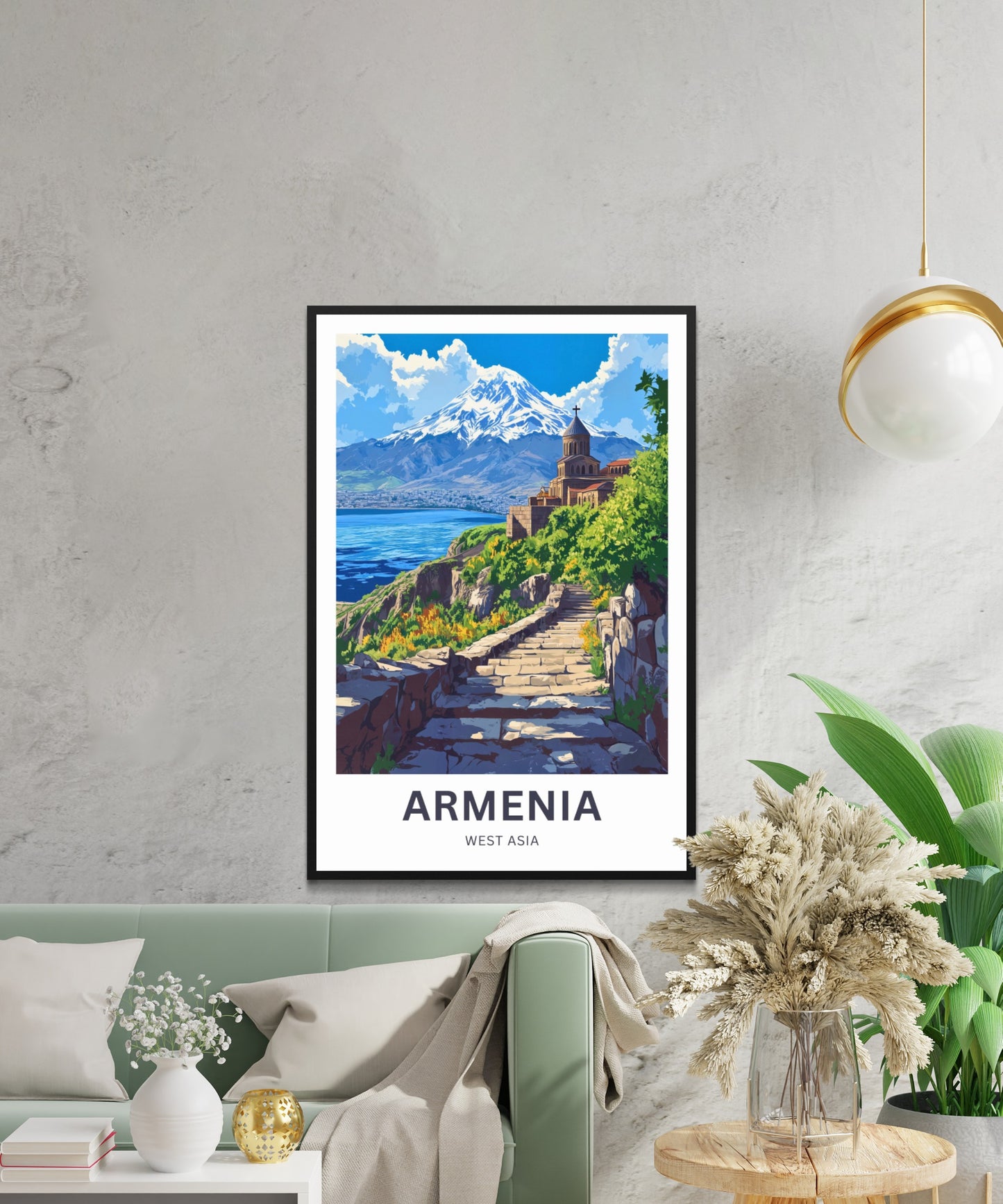 Armenia Travel Poster - Captivating Pathway View of  Land of Legends