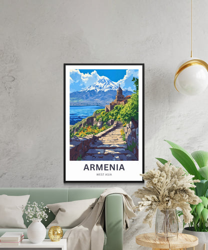 Armenia Travel Poster - Captivating Pathway View of  Land of Legends