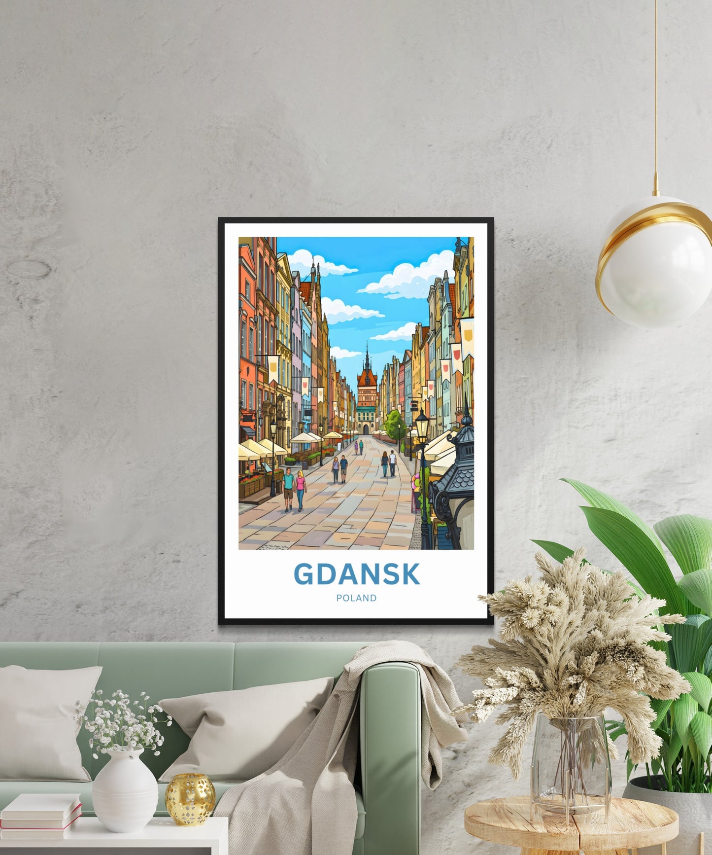 Gdańsk  Travel Poster - The heart of the old town