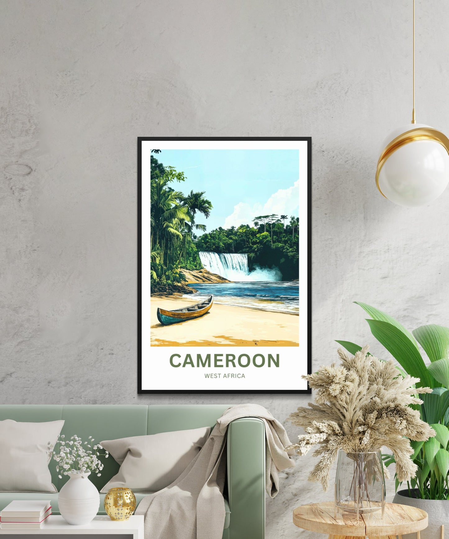 Cameroon Travel Poster - Costa Rica Captivating Waterfalls