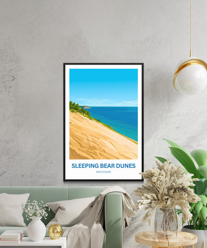 Sleeping Bear Dunes Travel Poster
