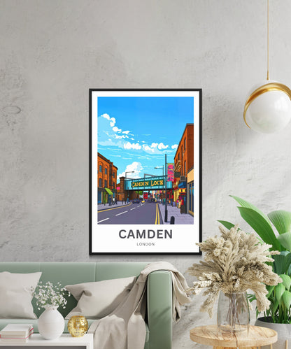 Camden Travel Poster - Street Scene