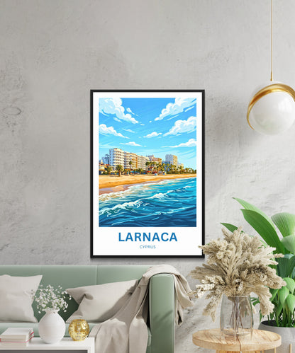 Larnaca Travel Poster - Cyprus Shores