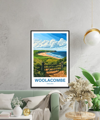 Woolacombe Travel Poster - Devon, England
