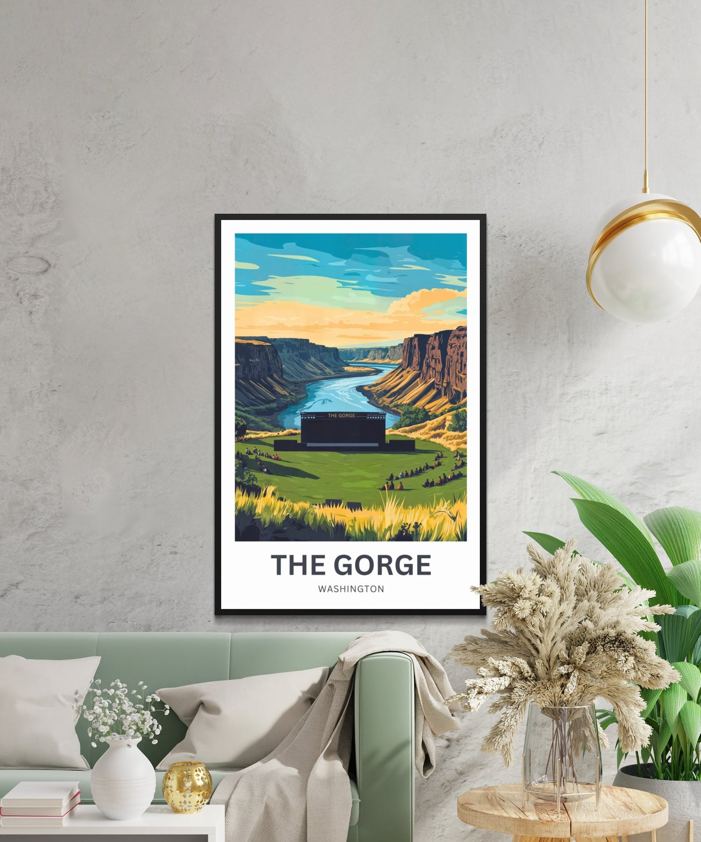 The Gorge Travel Poster- Amphitheater Washington State
