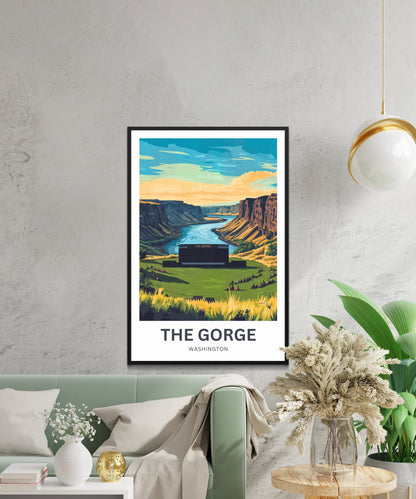 The Gorge Travel Poster- Amphitheater Washington State